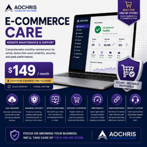 E-commerce Care – Website Maintenance